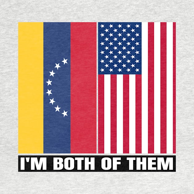 Half Venezuelan Half American Heritage USA Roots & Venezuela DNA Family Flag Design by OriginalGiftsIdeas